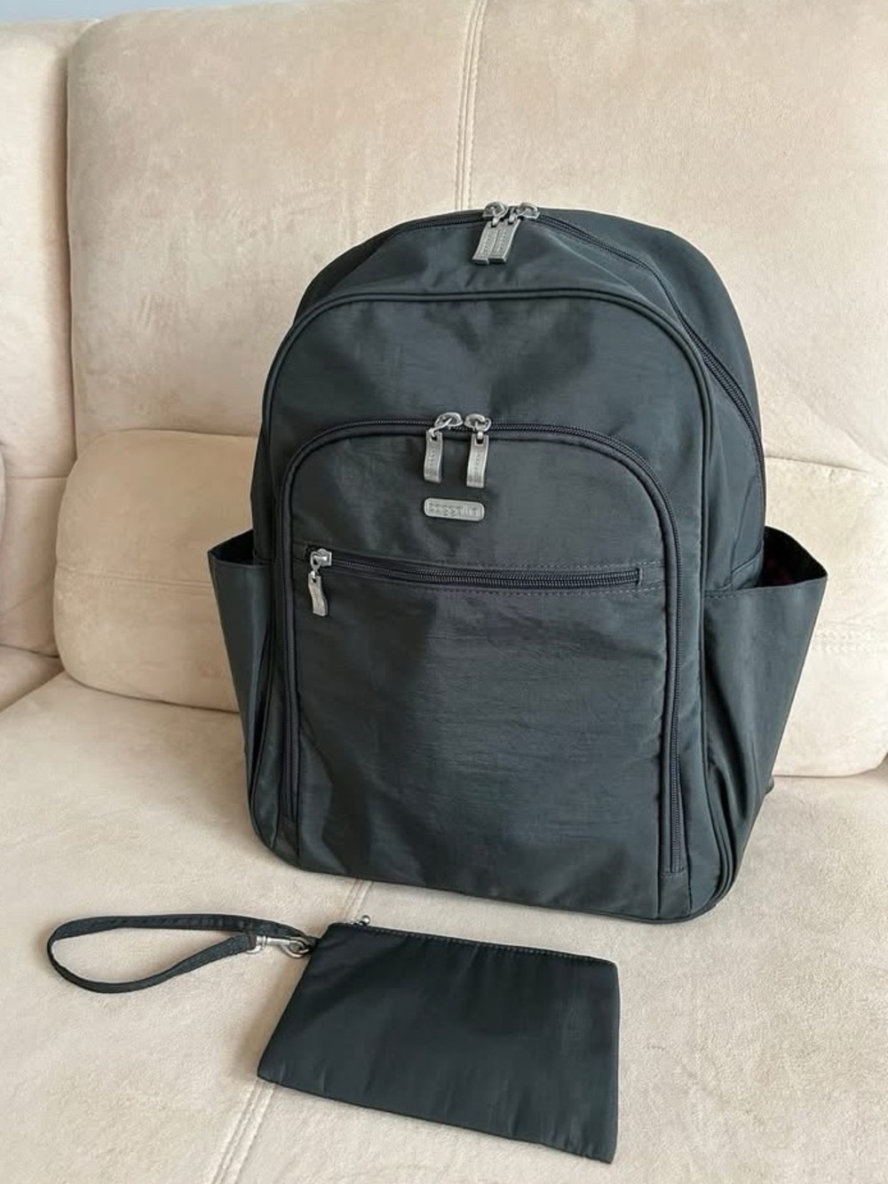 Baggallini Large Work Laptop Backpack | Luggage Sleeve, RFID Wristlet, Travel